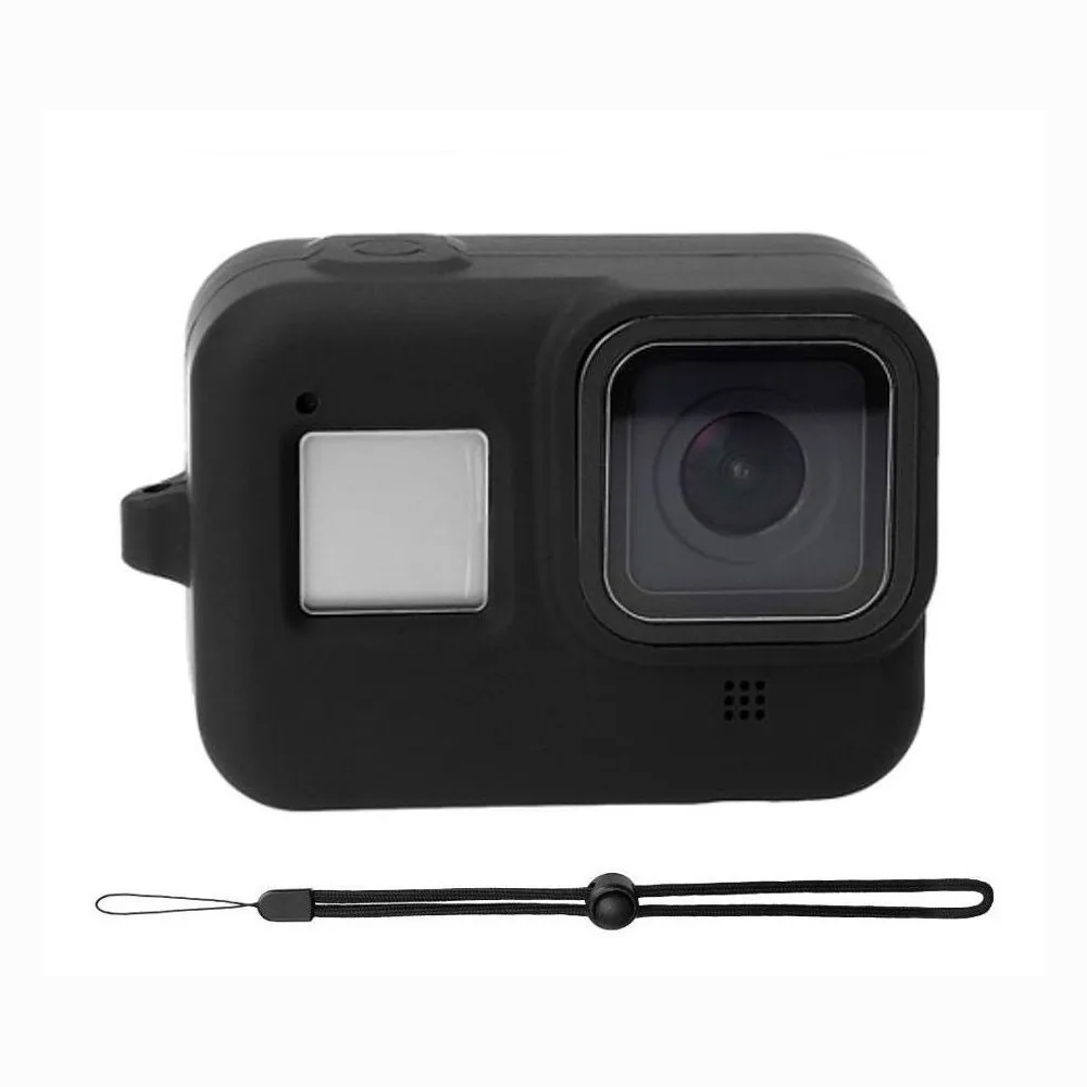 Capa de Silicone + Alça para HERO 8 Black