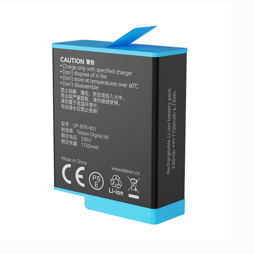 Bateria para GoPro HERO 9/10/11/12 - Telesin®