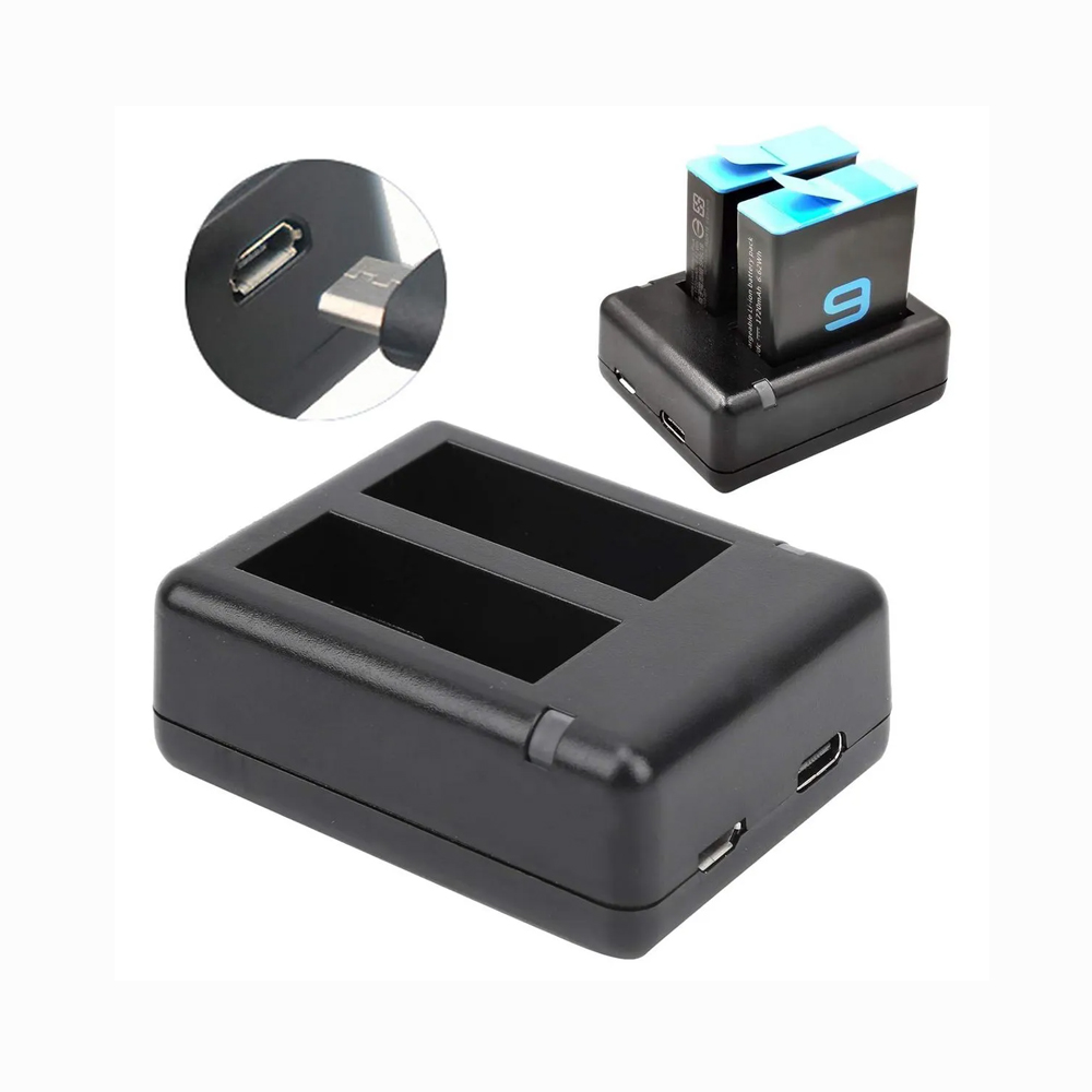 Carregador Duplo HERO 9/10/11/12 Black